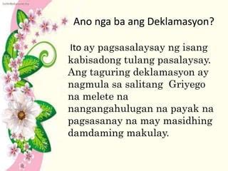 Decklamasyon .